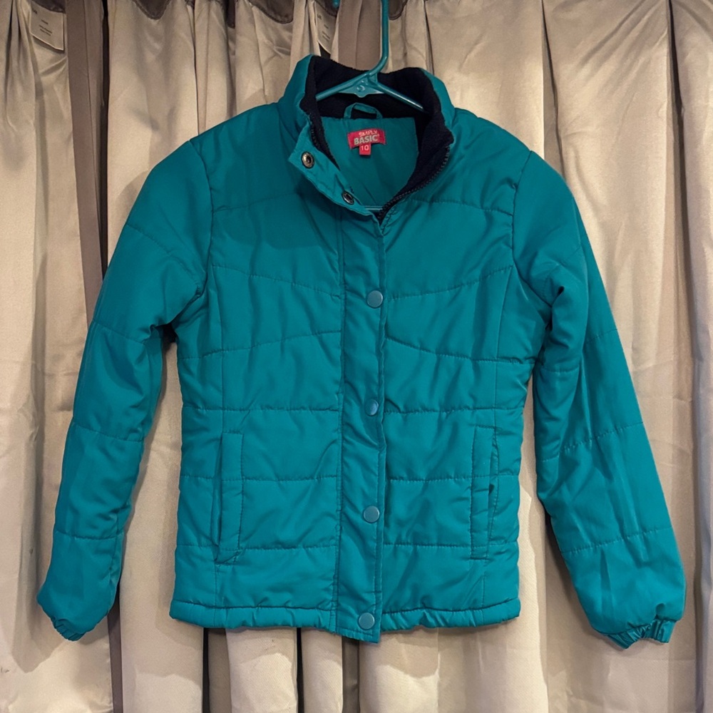 Vibrant Teal Kids Puffer Jacket